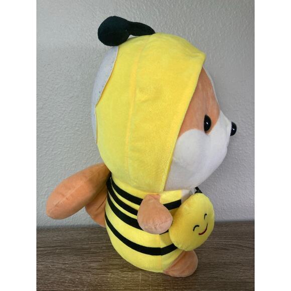 Corgi‎ Shiba Inu Squirrel Plush Toy Yellow Bee Costume Medium - Picture 9 of 11
